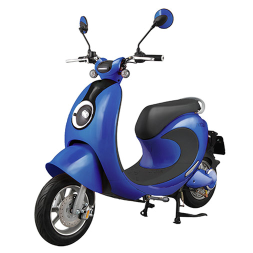 Blue Electric Motorcycle
